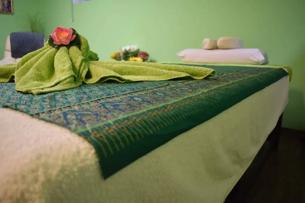 Massageliege in unserem Studio